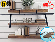 Load image into Gallery viewer, B&amp;Z Invisible Hidden Floating Wall Shelf Brackets Extremely Heavy Duty Long Concealed Invisible Hidden

