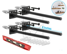 Load image into Gallery viewer, B&amp;Z Heavy Duty Long Concealed Invisible Hidden Floating Shelf Support Industrial Brackets Best for Drywall &amp; Brickwall Blind Scaffold Board Shelve - 3 Sizes &amp; 3 Packs
