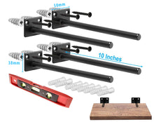 Load image into Gallery viewer, B&amp;Z Heavy Duty Long Concealed Invisible Hidden Floating Shelf Support Industrial Brackets Best for Drywall &amp; Brickwall Blind Scaffold Board Shelve - 3 Sizes &amp; 3 Packs
