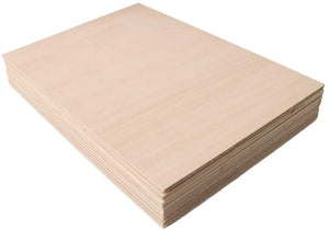 B&Z Paulownia Wood Sheets | Smooth, Easy to Cut, Nice Grain Pattern | Perfect for DIY, Pyrography, Painting, Laser Cutting, Modelling, Home Decor & Any Creative Projects