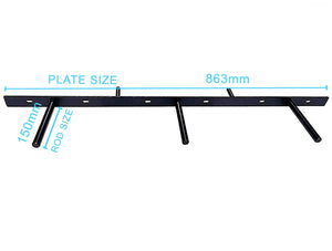 B&Z Invisible Hidden Floating Wall Shelf Brackets Extremely Heavy Duty Long Concealed Invisible Hidden