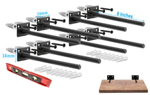 Load image into Gallery viewer, B&amp;Z Heavy Duty Long Concealed Invisible Hidden Floating Shelf Support Industrial Brackets Best for Drywall &amp; Brickwall Blind Scaffold Board Shelve - 3 Sizes &amp; 3 Packs
