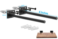 Load image into Gallery viewer, B&amp;Z Heavy Duty Long Concealed Invisible Hidden Floating Shelf Support Industrial Brackets Best for Drywall &amp; Brickwall Blind Scaffold Board Shelve - 3 Sizes &amp; 3 Packs
