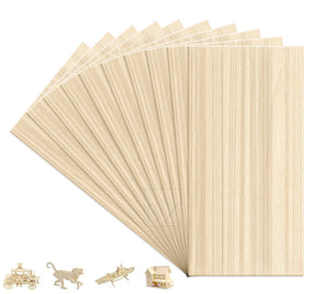 B&Z Paulownia Wood Sheets | Smooth, Easy to Cut, Nice Grain Pattern | Perfect for DIY, Pyrography, Painting, Laser Cutting, Modelling, Home Decor & Any Creative Projects