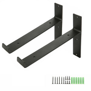 B&Z Industrial Rustic Angle Shelf Braces Brackets for Vintage Wooden Reclaimed Railway Sleeper Oak Shelves DIY Sturdy | Decorative | Easy to fit | 2 Shapes & 3 Sizes