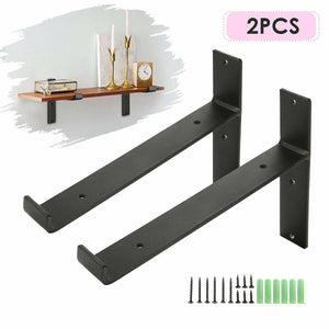 B&Z Industrial Rustic Angle Shelf Braces Brackets for Vintage Wooden Reclaimed Railway Sleeper Oak Shelves DIY Sturdy | Decorative | Easy to fit | 2 Shapes & 3 Sizes